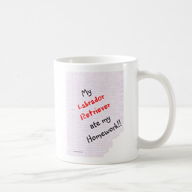 Taza De Café Labrador recuperador comió mi hogar (Derecha)