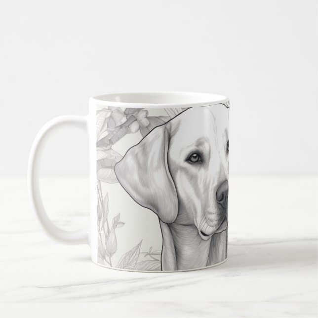 Taza De Café Labrador recuperador de café Mug (Izquierda)