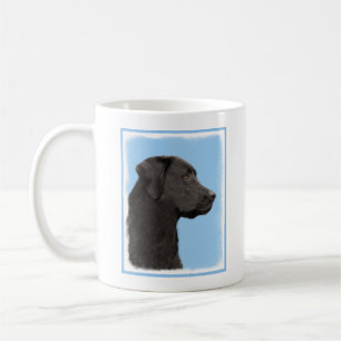 Taza De Café Labrador recuperador pintura negra original de per
