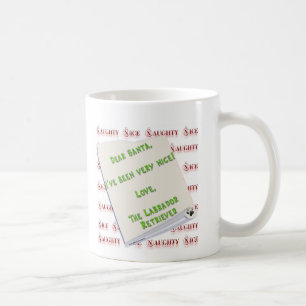 Taza De Café Labrador recuperador travieso o agradable