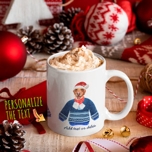 Taza De Café Labrador Retriever Amarillo con Jersey Feo