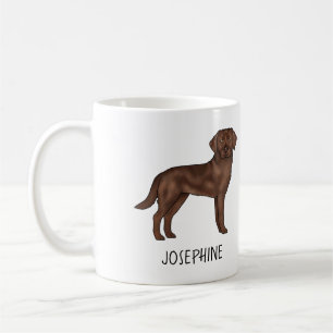 Taza De Café Labrador Retriever Chocolate Cute Lab Nombre Perso