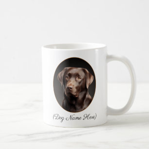 Taza De Café Labrador Retriever de Chocolate Personalizado a Mi