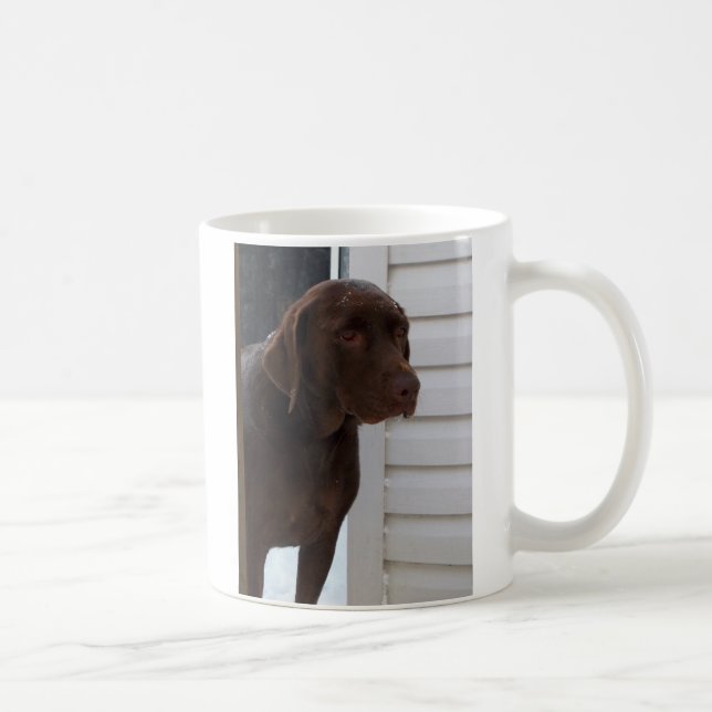 Taza De Café Labrador retriever del chocolate (Derecha)