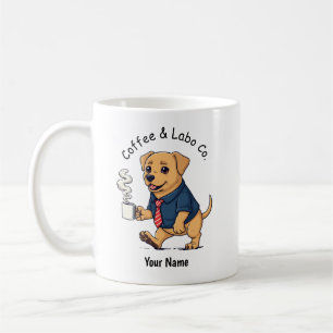 Taza De Café Labrador Retriever Divertido Traje De Negocios Per