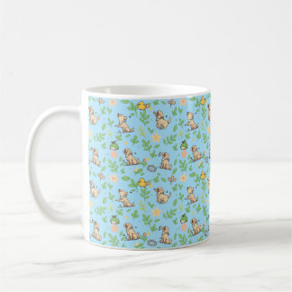 Taza de café Labrador Retriever floral primaveral 