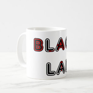 Taza De Café Labrador Retriever Lab Negro Bandera En Nombre