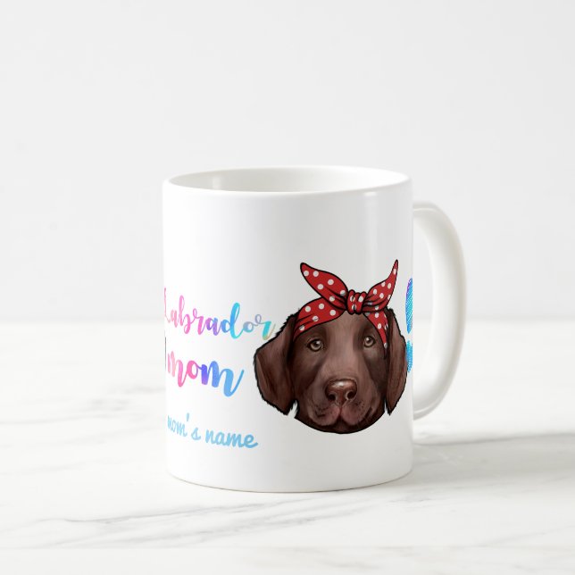 Taza De Café Labrador Retriever Mamá Día de la Madre Regalo Bon (Anverso derecho)