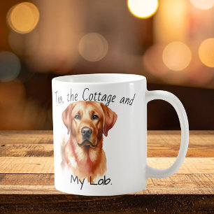 Taza De Café Labrador Retriever marrón lindo personalizado