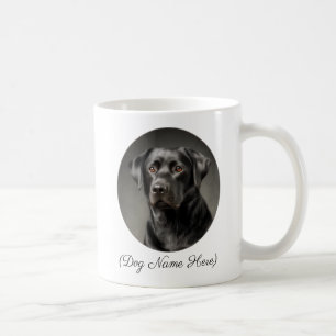 Taza De Café Labrador Retriever Negro Personalizado a Mi Lado
