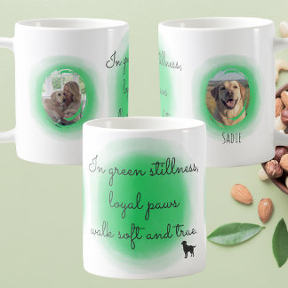 Taza De Café Labrador Retriever Personalizado en Verde Pastel