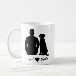 Taza De Café Labrador Retriever Personalizado Perro Y Dueño Hom