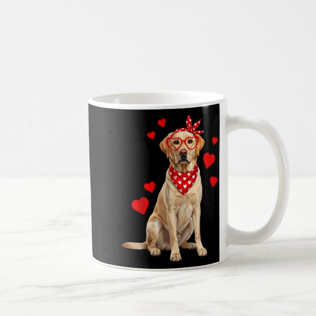 Taza De Café Labrador Retriever Valentines Day Dog Lover Heart  (Derecha)