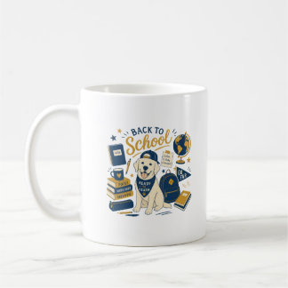 Taza De Café Labrador Retro Regreso a Clases