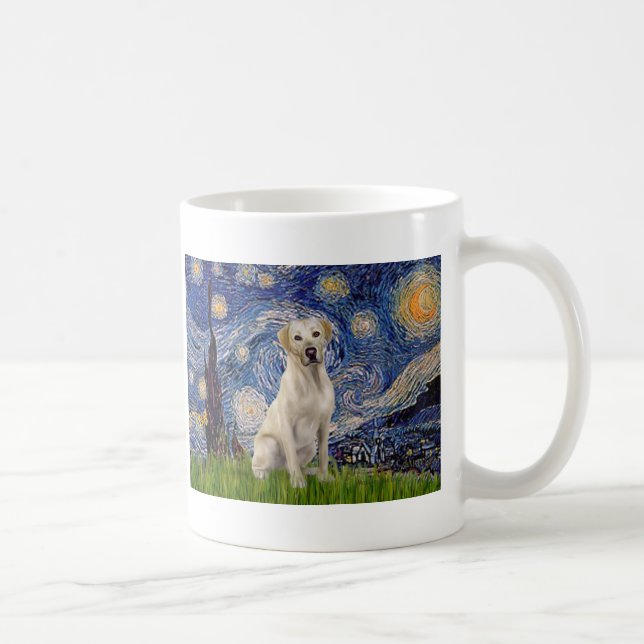 Taza De Café Labrador (Y7) - Noche estrellada (Derecha)