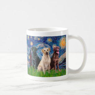 Taza De Café Labradores (3) - Noche estrellada