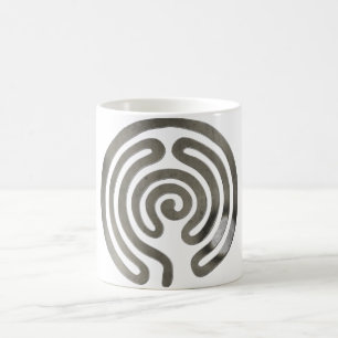 Taza De Café labyrinth antique silver
