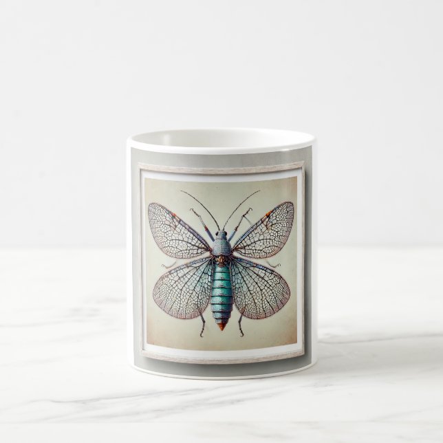 Taza De Café Lace Bug 010924IREF207 - Watercolor (Centro)