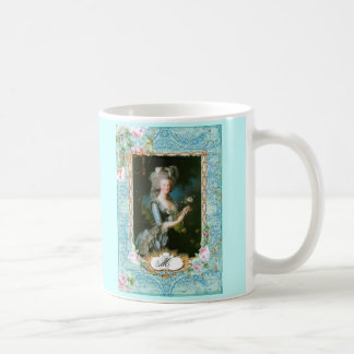 Taza De Café Lace rosa rosa Marie Antoinette