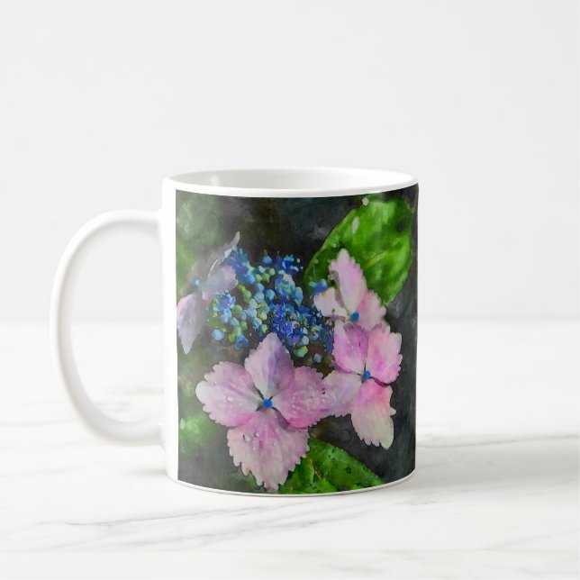 Taza De Café Lacecap Hydrangea (Izquierda)