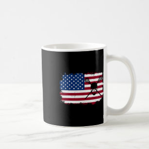 Taza De Café Lacrosse American Flag Art Para Hombres Mujeres 4 