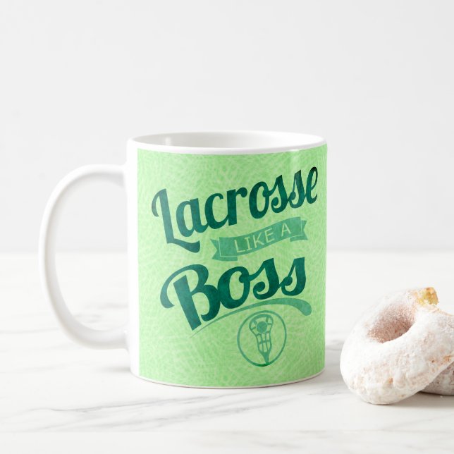 Taza De Café Lacrosse Como Un Jefe (Con donut)