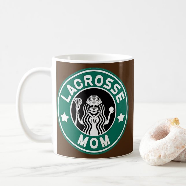 Taza De Café Lacrosse Mom Caffeine Coffee Lover  (Con donut)