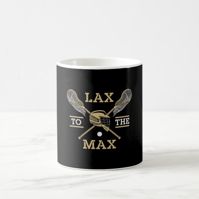 Taza De Café Lacrosse Player Lax Al Regalo Funny Max Stick (Centro)