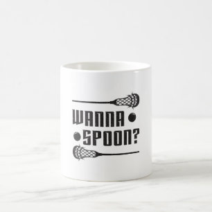 Taza De Café Lacrosse Player Lax Wanna Spoon Funny Gift Idea