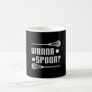 Taza De Café Lacrosse Player Lax Wanna Spoon Stick Funny Gift