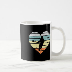Taza De Café Lacrosse Player Silhouette Heart Retro Lax Hombres