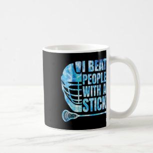 Taza De Café Lacrosse-shirt Lax I Golpear A La Gente Con Un Pal