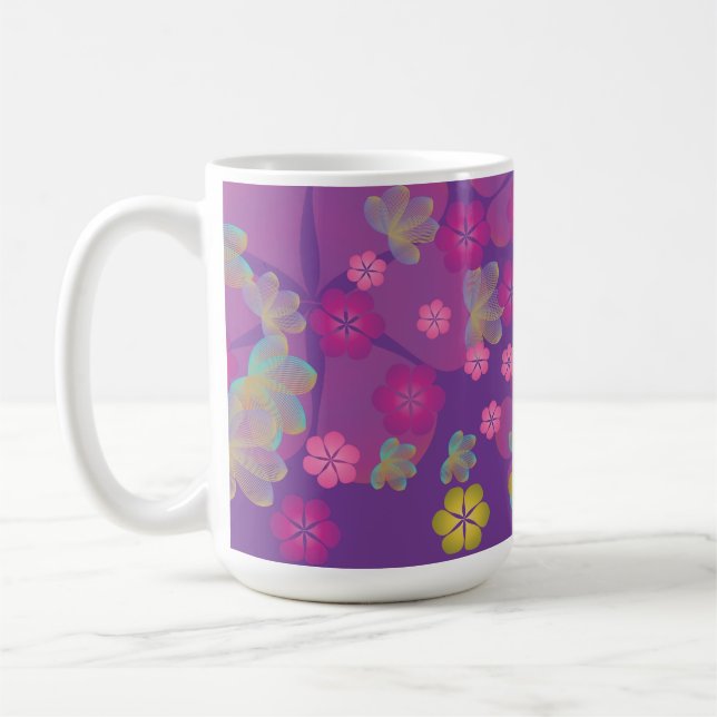 Taza De Café Lacy Lotus Purple (Izquierda)