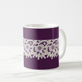 Taza De Café Lacy Purple Coffee Mug