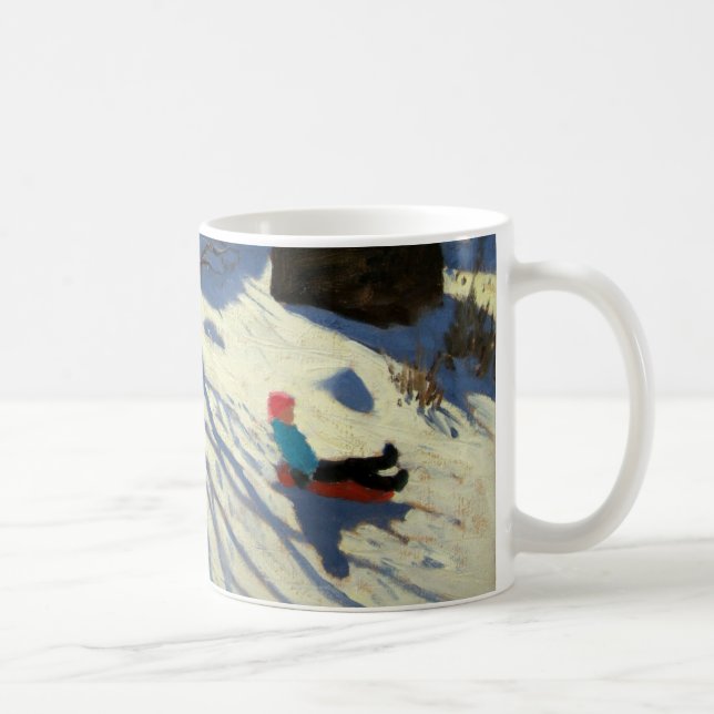 Taza De Café Ladera Morzine Francia del invierno (Derecha)