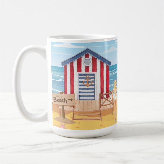 Taza De Café ladie en la playa (Izquierda)