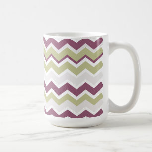 Taza De Café Ladrillo Chevron monogramado