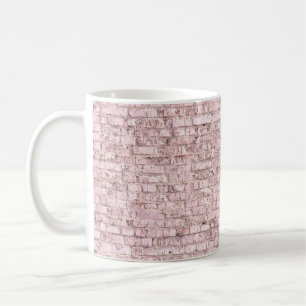 Taza De Café Ladrillo Retro Rosa: Resumen saturado