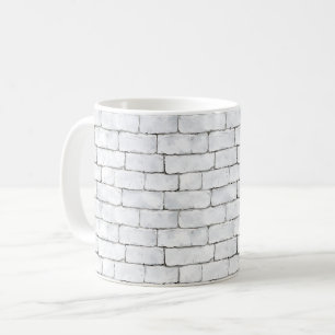 Taza De Café Ladrillos Blancos