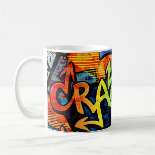 Taza De Café Ladrillos de graffiti: Resumen urbano