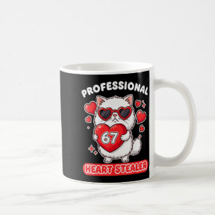 Taza De Café Ladrón de Corazones Profesional 67 Meme 6 7 Gato R
