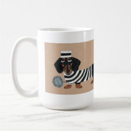 Taza De Café Ladrón de golosinas de dachshund negro y marrón Pr