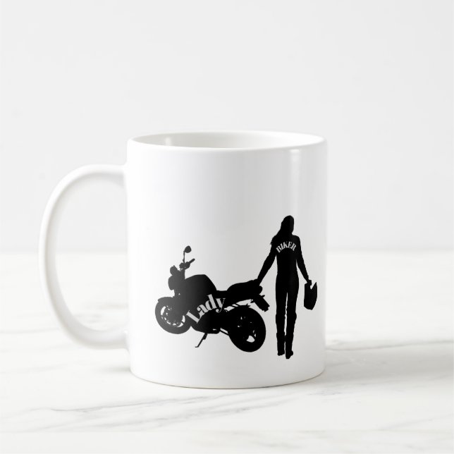 Taza De Café Lady BIKER  (Izquierda)