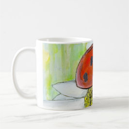 Taza De Café Lady Bug on A Daisy