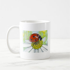 Taza De Café Lady Bug on A Daisy