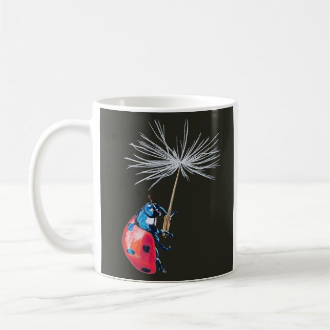 Taza De Café Lady Bug Y Dandelion Seed (Izquierda)