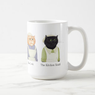 Taza De Café LADY CATS Tall White Mug + Texto