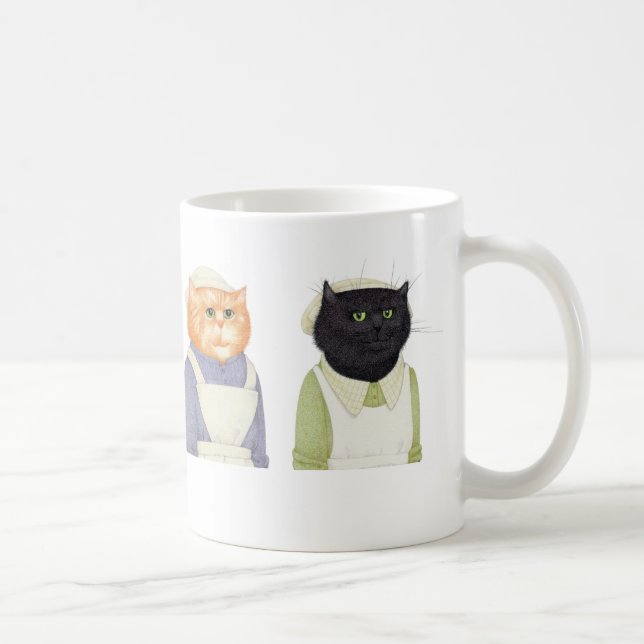 Taza De Café LADY CATS White Mug (Derecha)