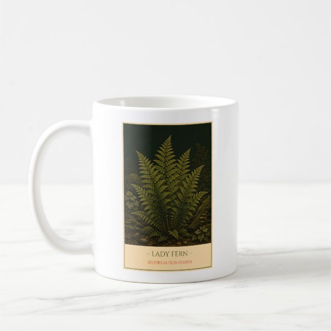 Taza De Café Lady Fern – Vintage Botanical Mug (Izquierda)