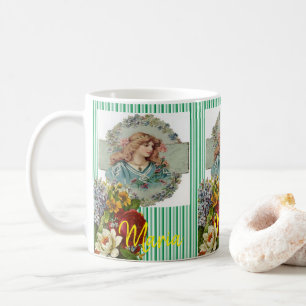Taza De Café Lady Flowers Mug